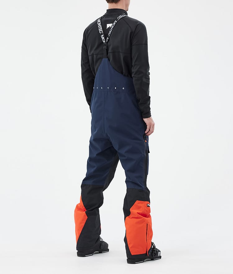 Fawk Pantalon de Ski Homme Dark Blue/Black/Orange, Image 4 sur 7