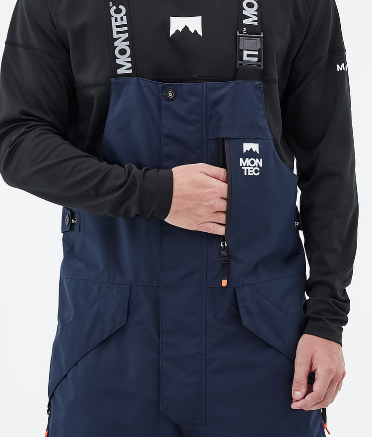 Fawk Ski Pants Men Dark Blue/Black/Orange, Image 6 of 7