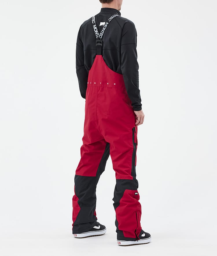 Fawk Pantalon de Snowboard Homme Deep Red/Black, Image 4 sur 7