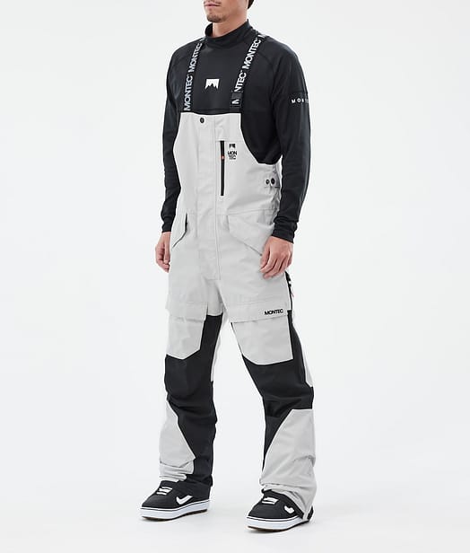 Fawk Spodnie Snowboardowe Mężczyźni Light Grey/Black