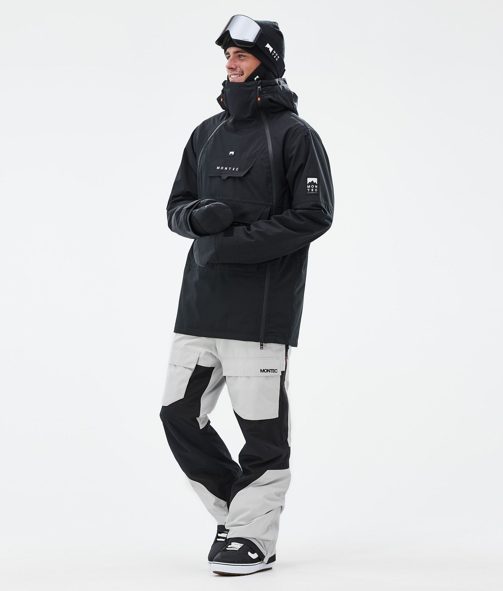 Fawk Snowboardbukse Herre Light Grey/Black, Bilde 2 av 7