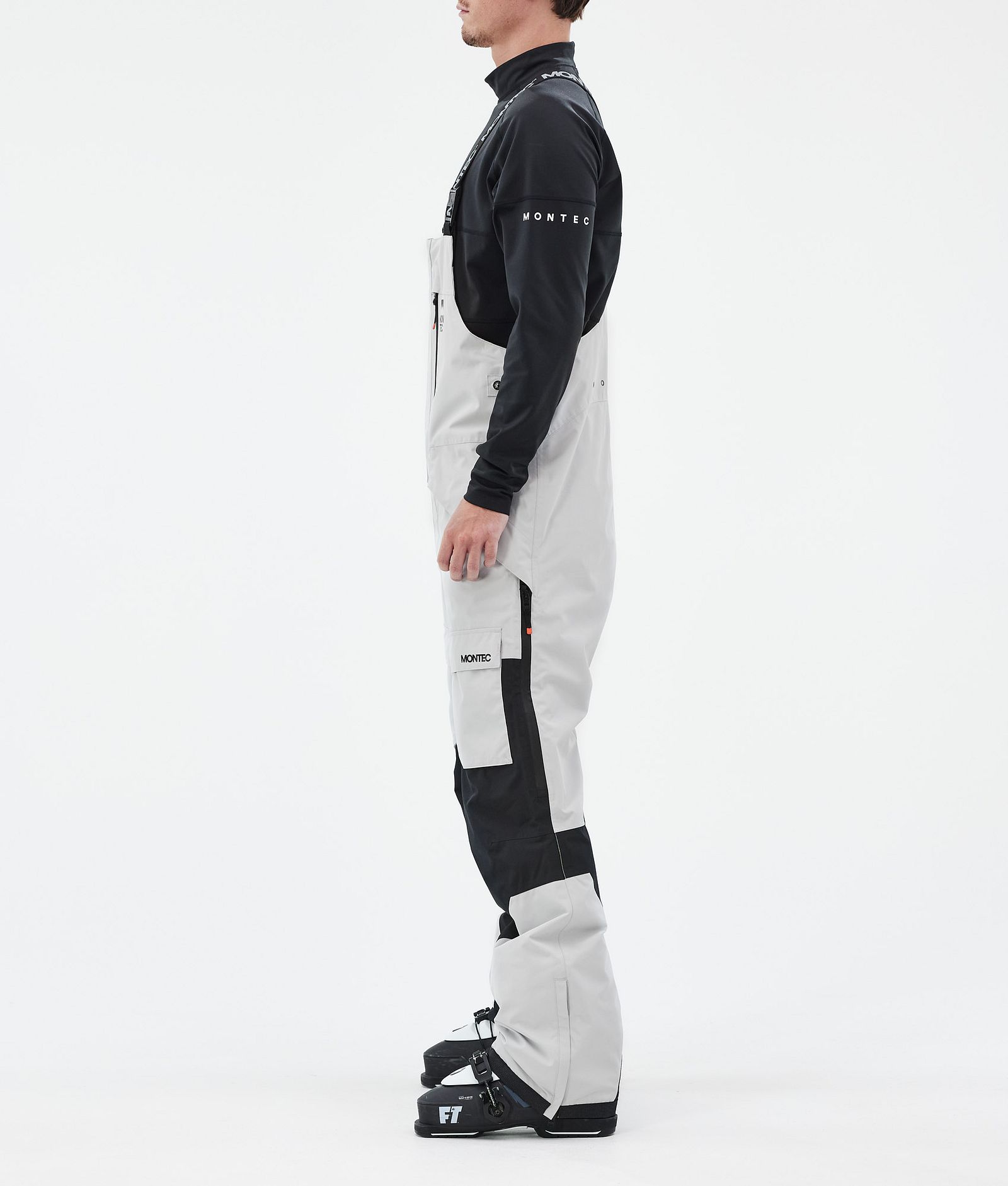 Fawk Pantalon de Ski Homme Light Grey/Black, Image 3 sur 7