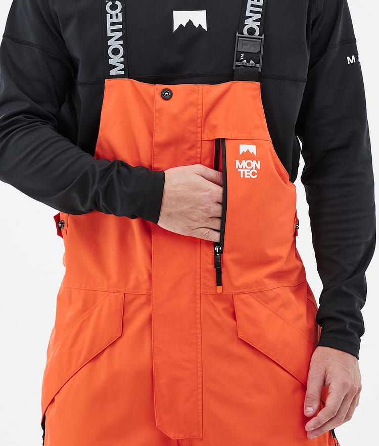 Fawk Pantalon de Ski Homme Orange/Black, Image 6 sur 7