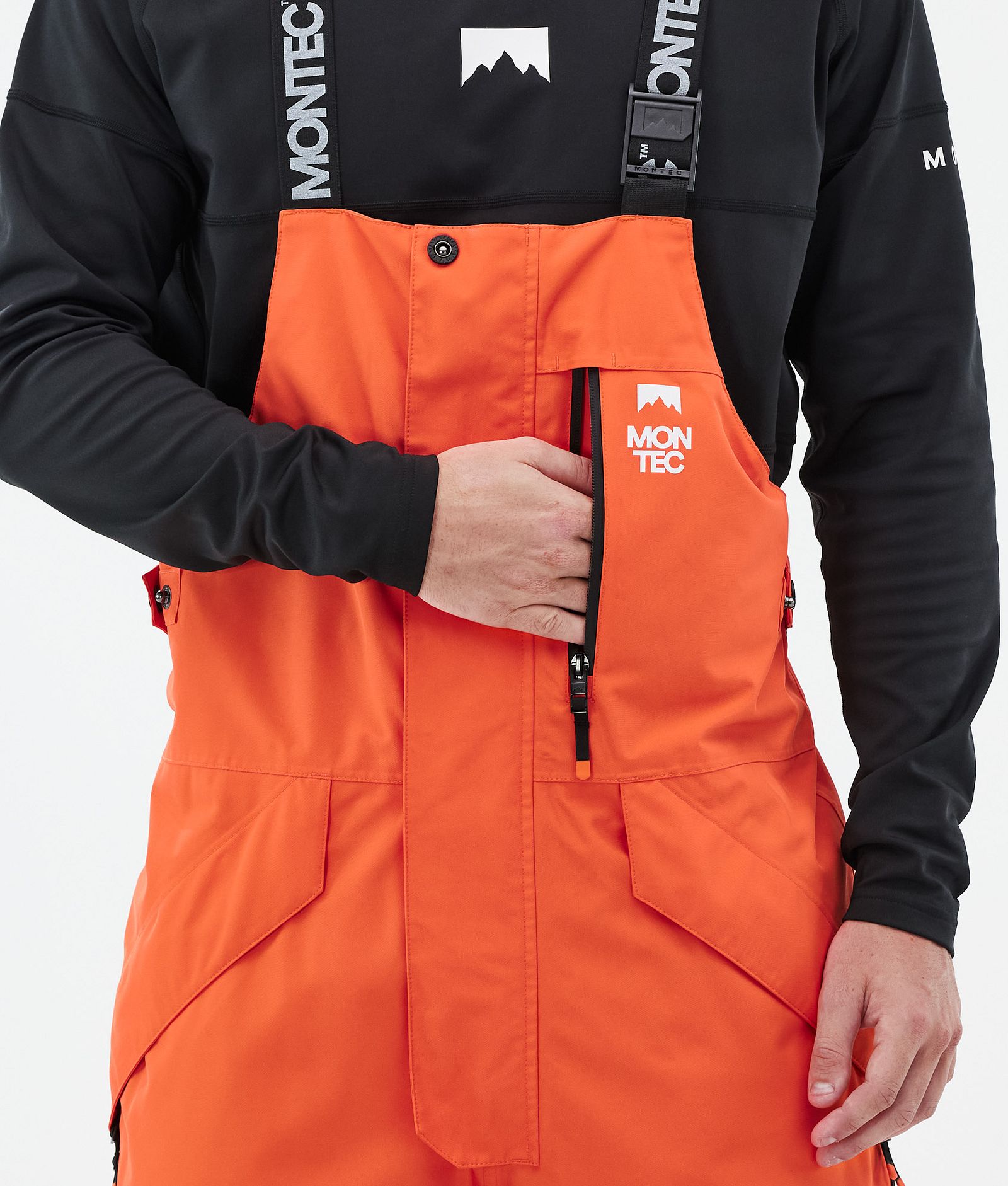 Fawk Pantalon de Ski Homme Orange/Black, Image 6 sur 7