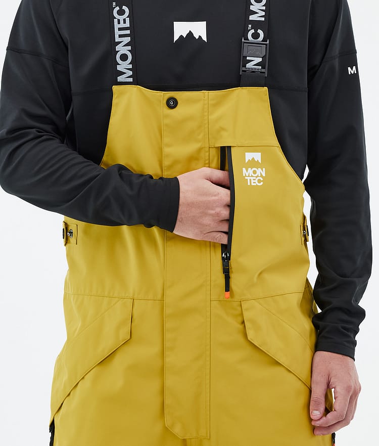 Fawk Snowboard Pants Men Yellow/Black, Image 6 of 7