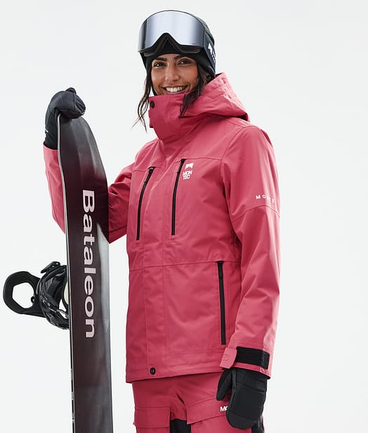 Fawk W Giacca Snowboard Donna Light Red