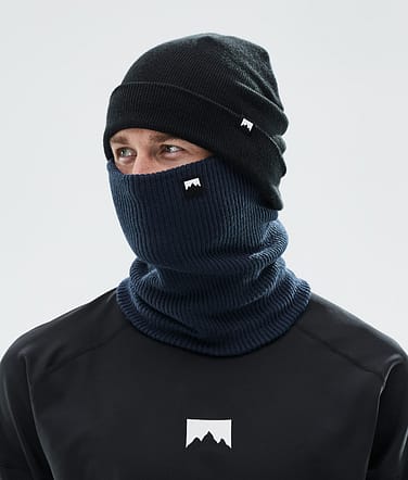 Classic Knitted Facemask Dark Blue