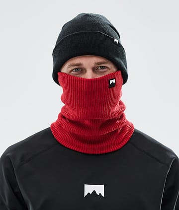 Classic Knitted Facemask Deep Red