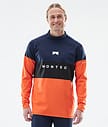 Alpha Base Layer Top Men Dark Blue/Black/Orange