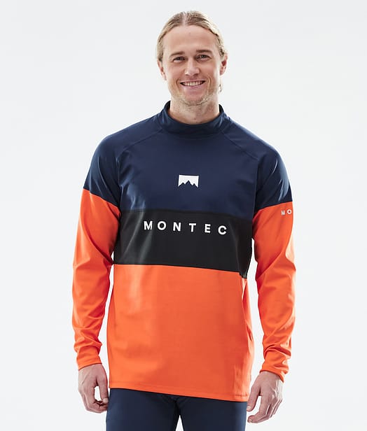 Alpha ベースレイヤートップ メンズ Dark Blue/Black/Orange