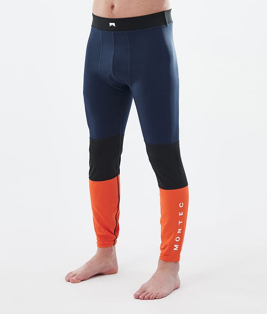 Alpha Base Layer Pant Men Dark Blue/Black/Orange