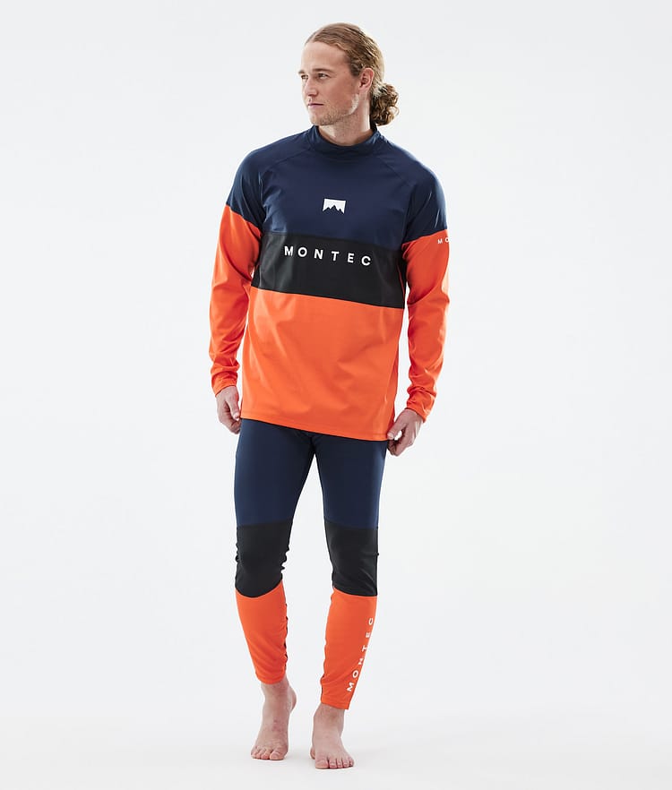 Alpha Base Layer Pant Men Dark Blue/Black/Orange, Image 3 of 7