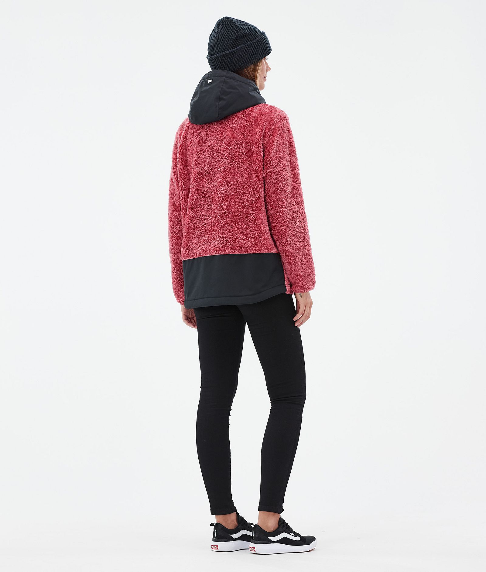 Lima W Fleece Hoodie Dames Light Red/Black, Afbeelding 4 van 8