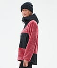 Lima W Fleece Hoodie Dames Light Red/Black, Afbeelding 5 van 8