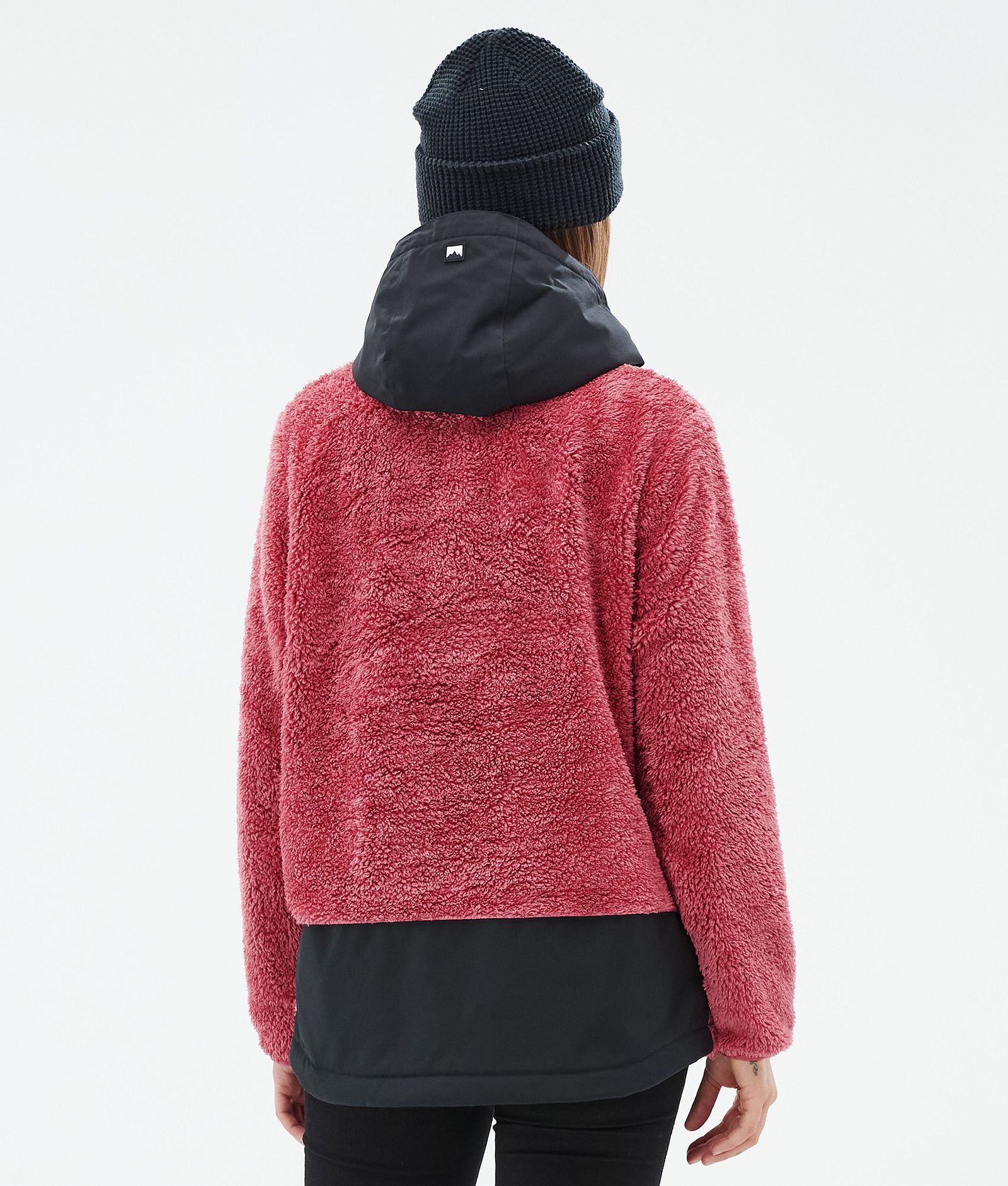 Lima W Fleece Hoodie Dames Light Red/Black, Afbeelding 6 van 8