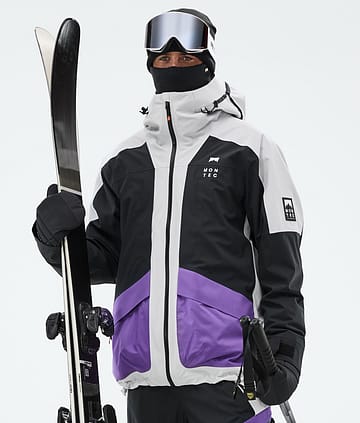 Morpheus Ski Jacket Men Light Grey/Black/Vivid Purple
