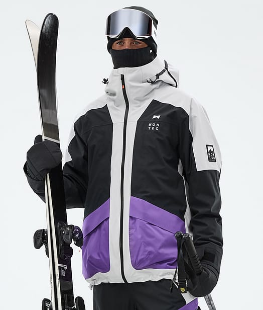 Montec Morpheus Ski Jacket Men Light Grey/Black/Vivid Purple
