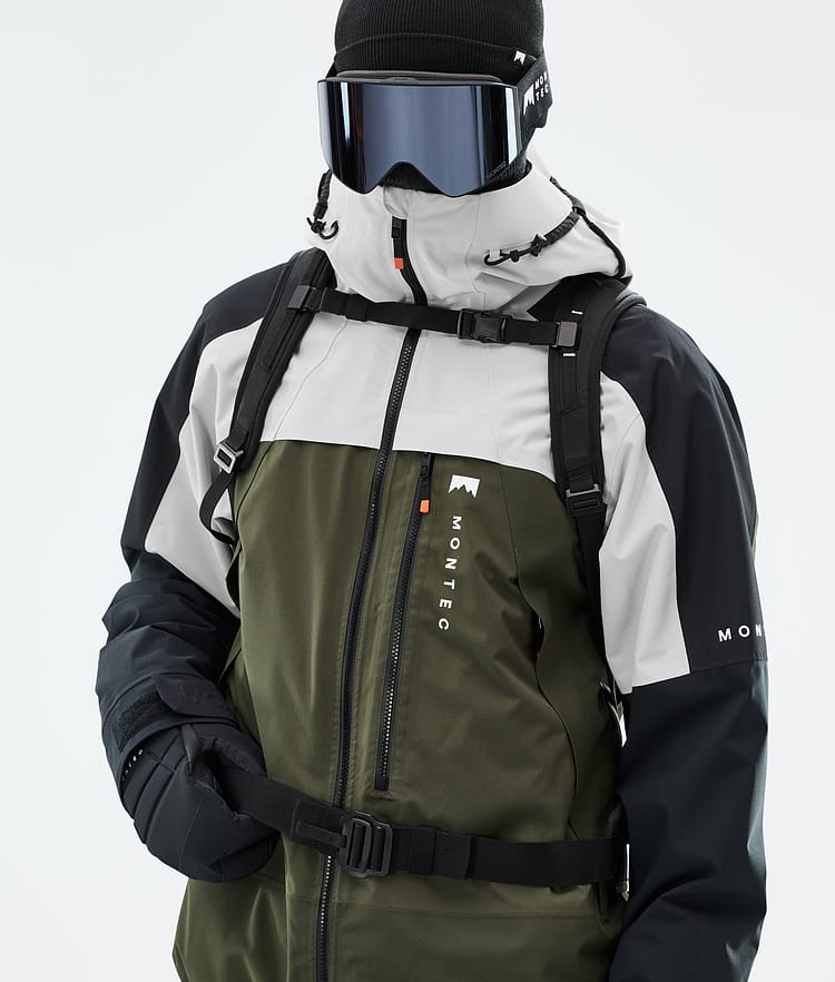 Oracle Ski Jacket Men Light Grey/Black/Olive Green, Image 2 of 10