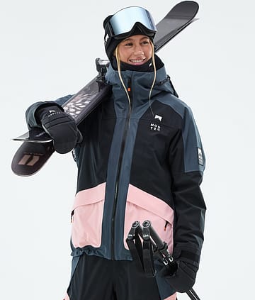 Morpheus W Ski Jacket Women Metal Blue/Black/Soft Pink
