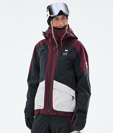 Morpheus W Ski Jacket Women Burgundy/Black/Light Grey