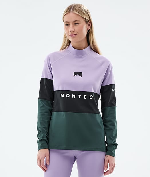 Montec Alpha W Base Layer Top Women Faded Violet/Black/Dark Atlantic