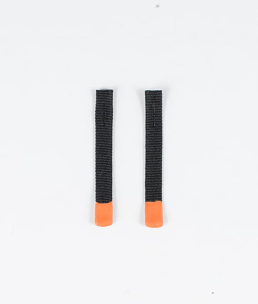 2pc Rips Tape Zip Puller Varaosa Black/Orange Tip