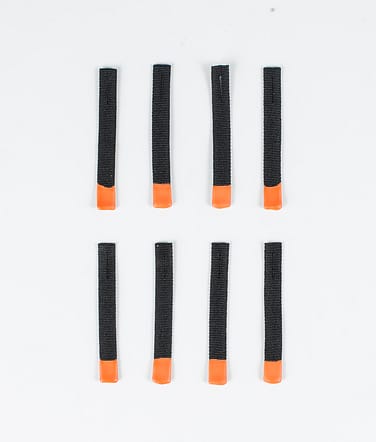 8pc Rips Tape Zip Puller Vervangingsonderdeel Black/Orange Tip